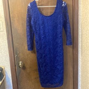 Royal blue lace dress